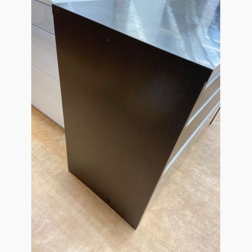 キッチンカウンター ダークブラウン 左側面穴有 スライド台