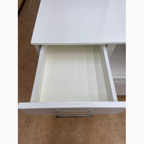 キッチンカウンター ホワイト 2枚扉 引き出し付き