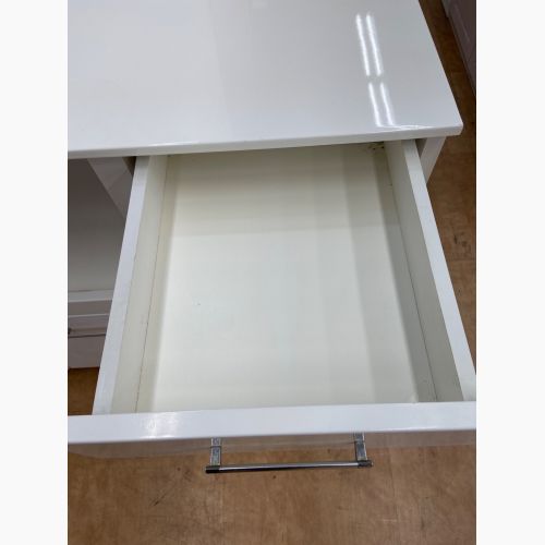 キッチンカウンター ホワイト 2枚扉 引き出し付き