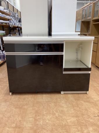 Pamouna (パモウナ) キッチンカウンター ブラック×ホワイト 206