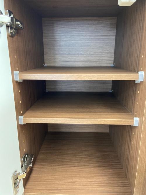 4枚扉レンジボード ブラウン×ホワイト