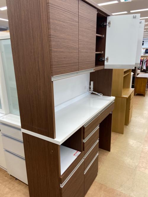 4枚扉レンジボード ブラウン×ホワイト