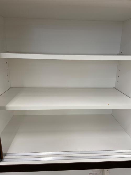 ニトリ レンジボード ダークブラウン×ホワイト 2枚スライド扉