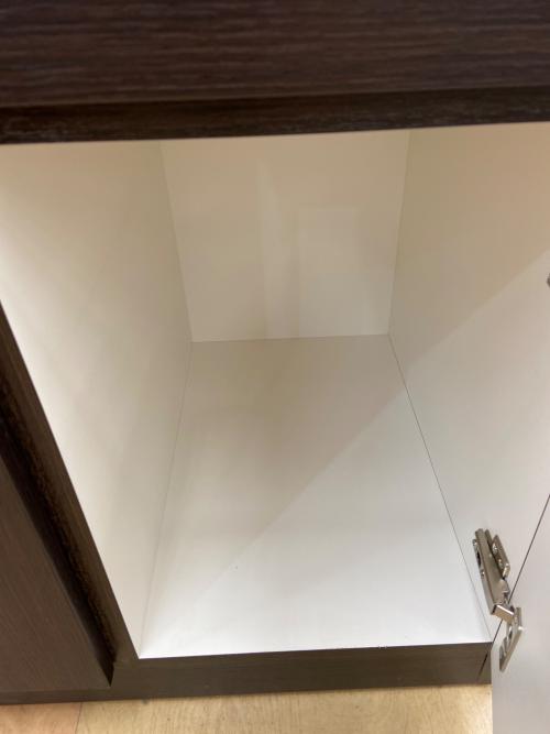 ニトリ レンジボード ダークブラウン×ホワイト 2枚スライド扉