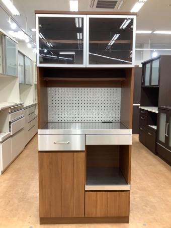 UNICO (ウニコ) 2枚扉レンジボード ブラウン×シルバー 266 STRADA