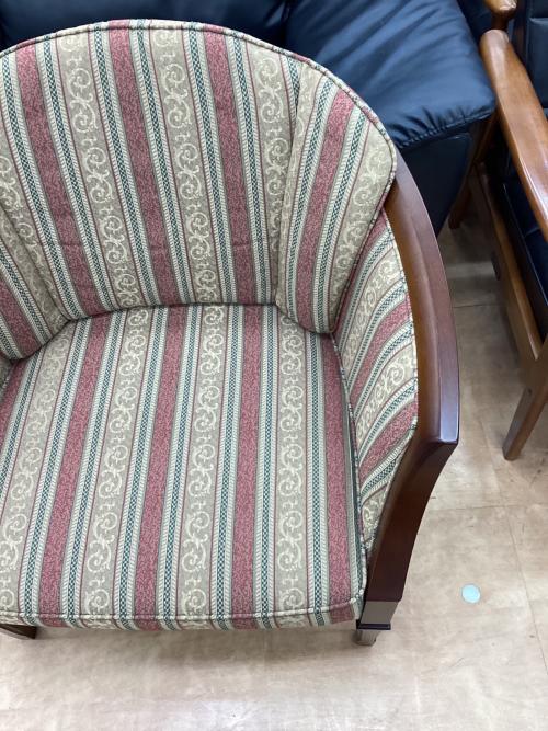 MARUNI (マルニ) 洋風チェア ブラウン×レッド 地中海ニースⅡ アームチェア 1人掛け 4096-01-3289