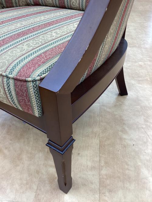 MARUNI (マルニ) 洋風チェア ブラウン×レッド 地中海ニースⅡ アームチェア 1人掛け 4096-01-3289