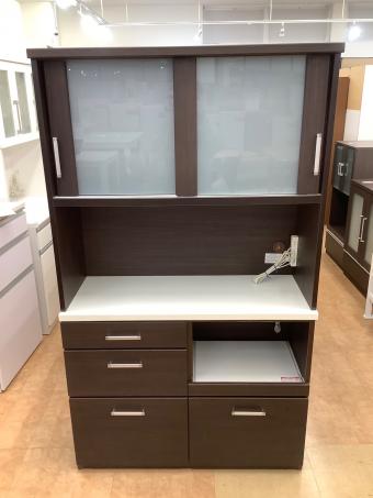 ニトリ レンジボード ダークブラウン 1枚扉