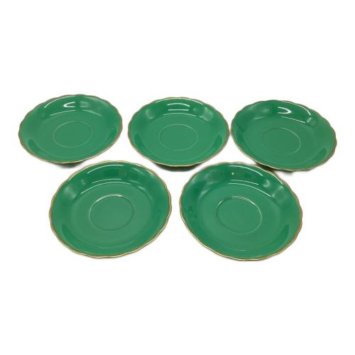 香蘭社 (コウランシャ) カップ&ソーサー グリーン菊 5Pセット