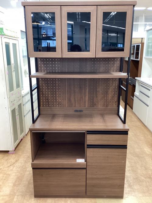 レンジボード ブラウン ソフトクローズ・モイス加工・3枚扉