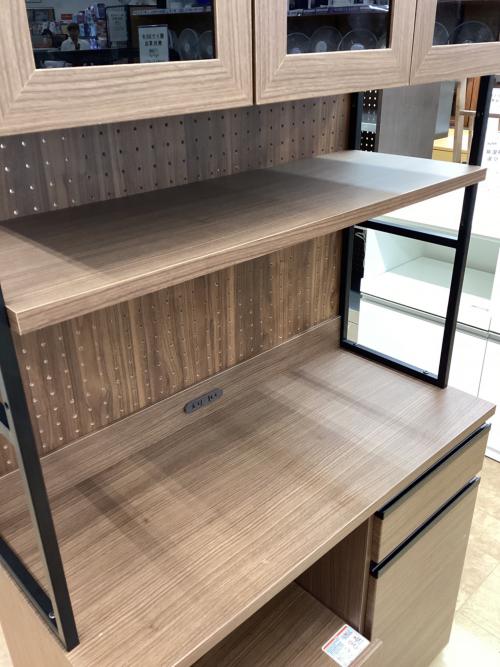 レンジボード ブラウン ソフトクローズ・モイス加工・3枚扉