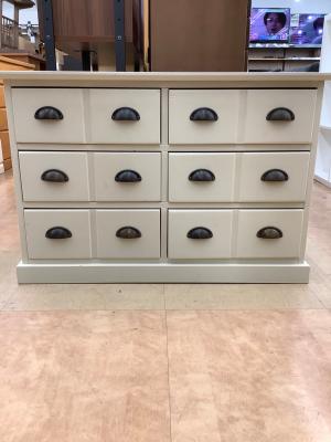 関家具 (セキカグ) ローチェスト ホワイト 155 3×4 メリッサ