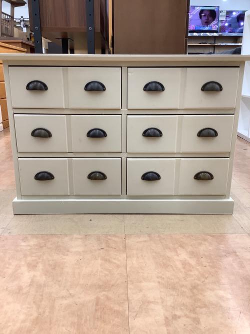 関家具 (セキカグ) ローチェスト ホワイト 155 3×4 メリッサ