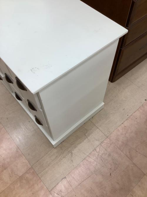関家具 (セキカグ) ローチェスト ホワイト 155 3×4 メリッサ