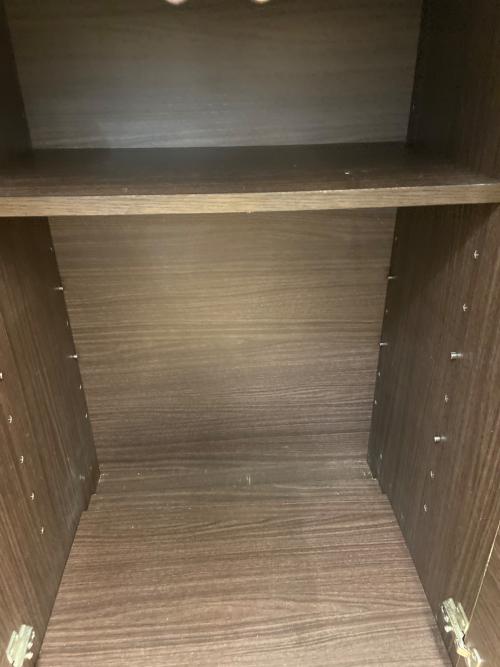 ニトリ キッチンボード ブラウン×ホワイト アルミナ2