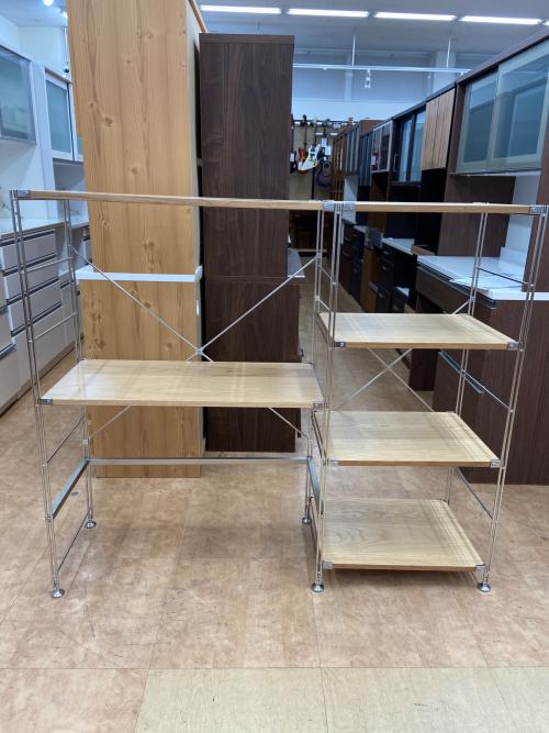 無印良品 (ムジルシリョウヒン) ユニットシェルフ ナチュラル×シルバー 261 4段