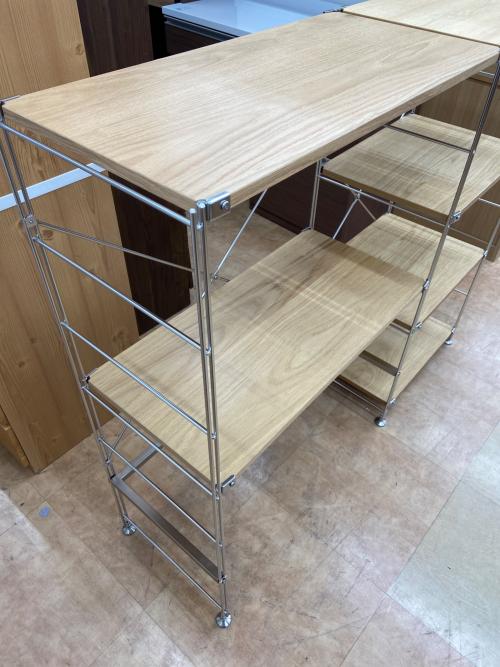 無印良品 (ムジルシリョウヒン) ユニットシェルフ ナチュラル×シルバー 261 4段