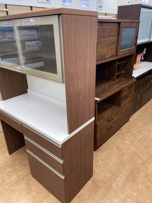 ニトリ 2枚扉レンジボード ブラウン 88