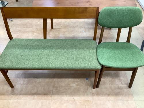 ダイニング3点セット ナチュラル×グリーン 312