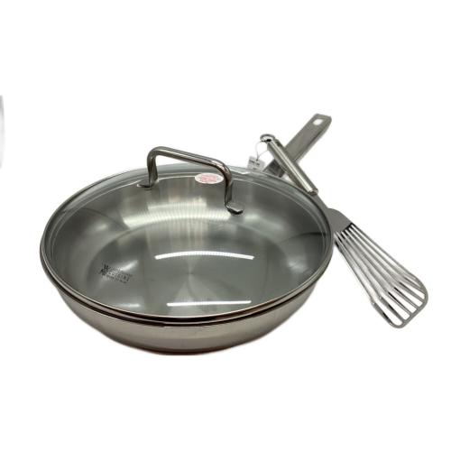 WMF (ブュルテンヘルキッジエメタルハレンハウリーク) フライパン シルバー PROFI 蓋付