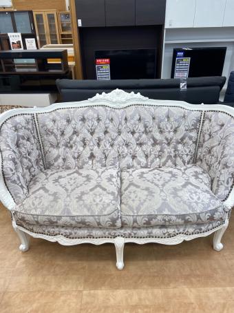 洋風ソファー ピンク×ホワイト