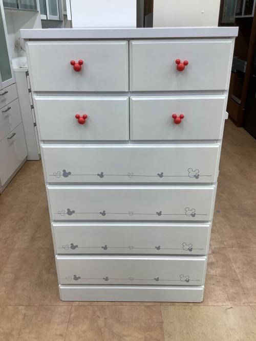 チェスト ホワイト ディズニー 6段