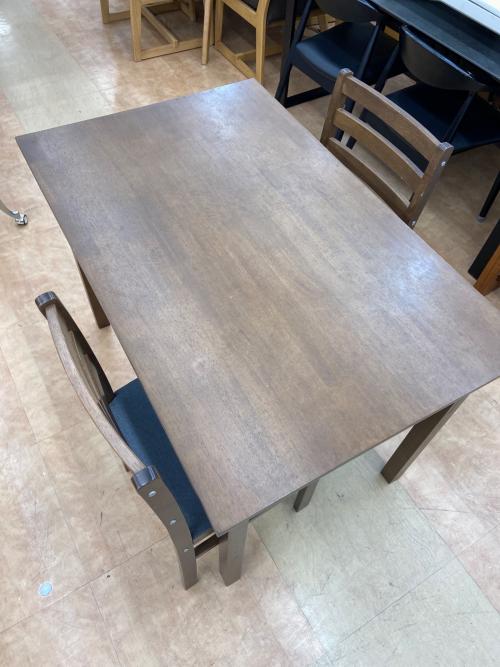 ダイニング3点セット ブラウン×グレー 187