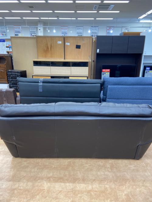 3人掛けソファー ブラウン 合皮