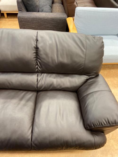 3人掛けソファー ブラウン 合皮