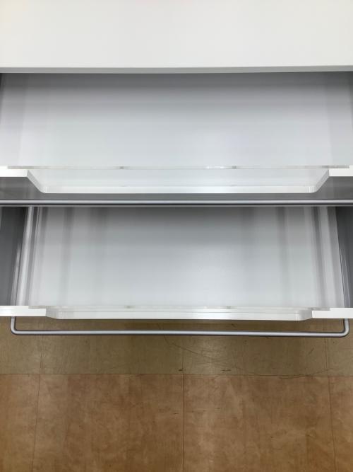 4段チェスト ホワイト 4段 ガラス×木製