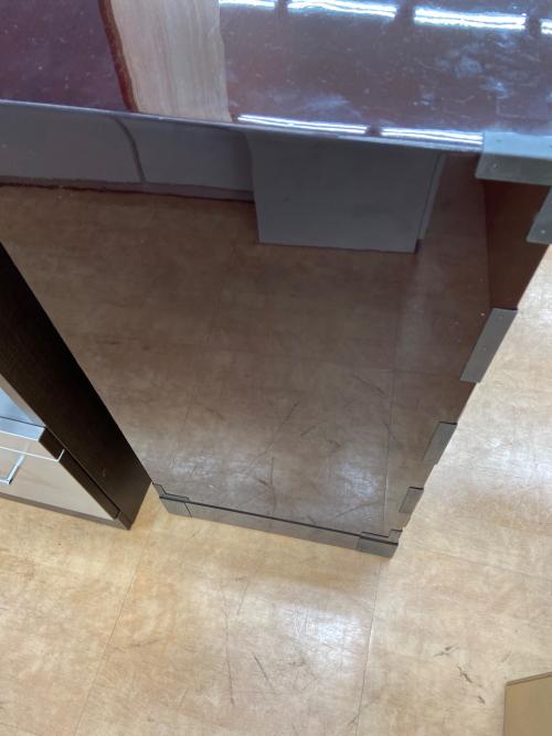 欅産業 4段チェスト ブラウン 漆塗り 4段