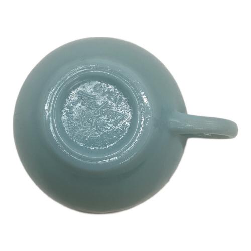 Fire King (ファイヤーキング) ヴィンテージカップ&ソーサー ターコイズブルー 1956年～1960年代