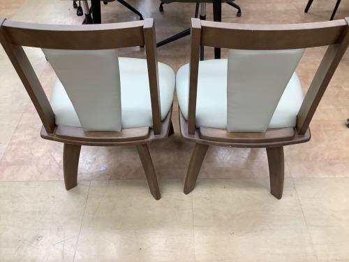 ニトリ ダイニング3点セット ブラウン×ホワイト 117 テーブル:GK70 チェア:リックIN