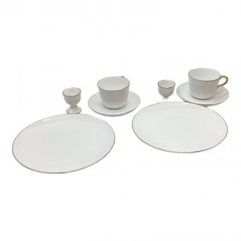 大倉陶園 (オオクラトウエン) カップ・プレート・エッグスタンドセット ゴールドライン 2Pセット