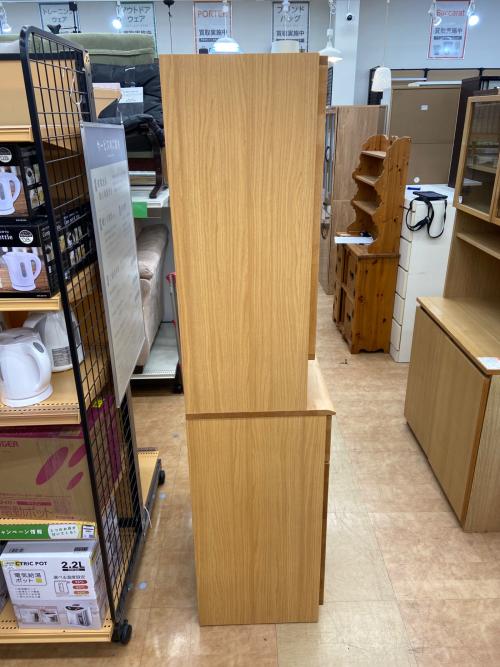 ニトリ 食器棚 ナチュラル 380 2枚扉 引出② アルナス3 70