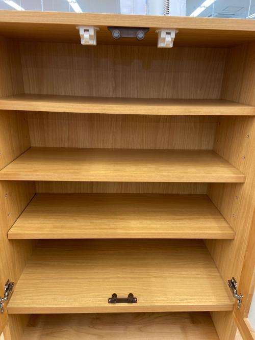 ニトリ 食器棚 ナチュラル 380 2枚扉 引出② アルナス3 70