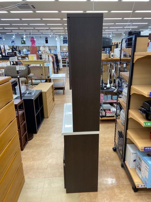 レンジボード ダークブラウン 3枚扉 スライド台