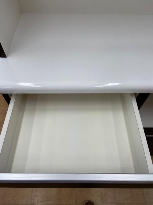 レンジボード ダークブラウン 3枚扉 スライド台