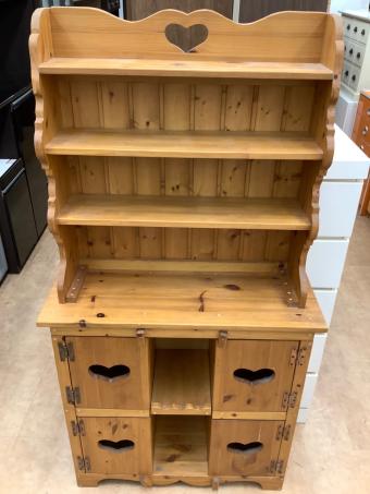 カップボード ナチュラル 127 4段 4枚扉