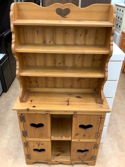 カップボード ナチュラル 127 4段 4枚扉