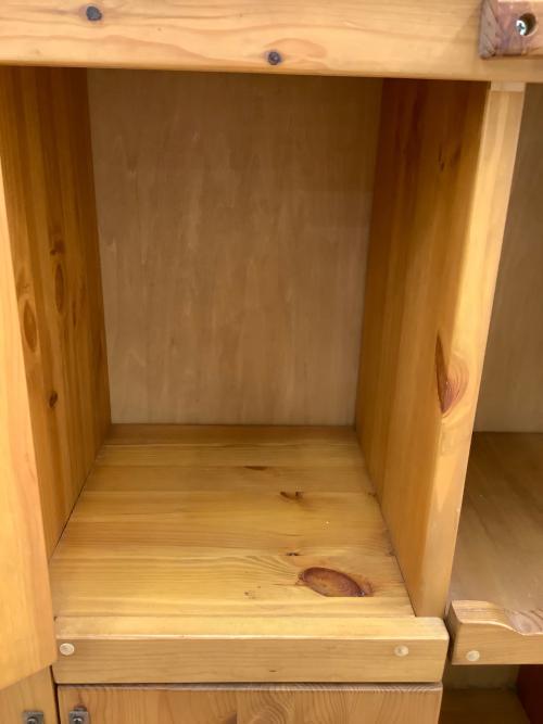 カップボード ナチュラル 127 4段 4枚扉