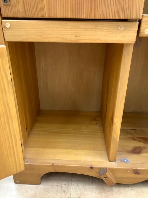 カップボード ナチュラル 127 4段 4枚扉