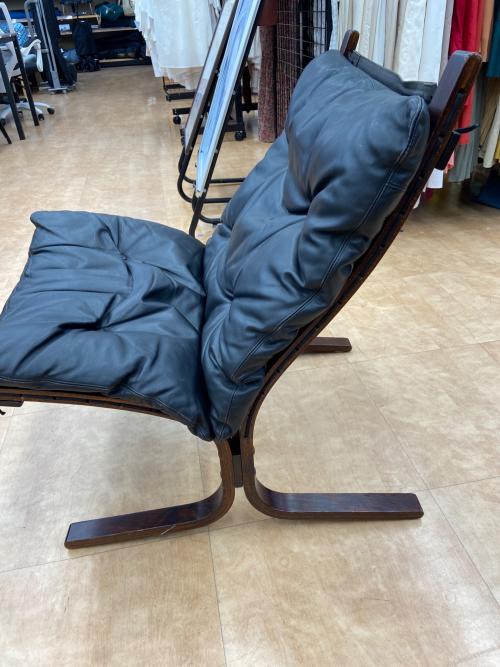 WESTNOFA FURNITURE ローバックチェア ブラック×ブラウン イングマール・レリング   192 レザー SIESTA