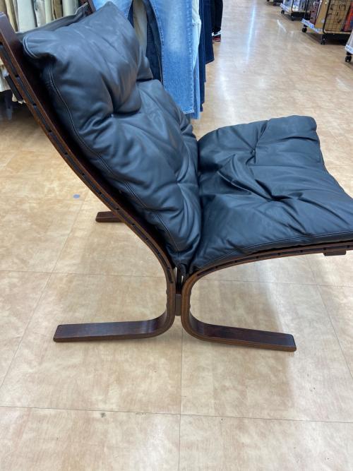 WESTNOFA FURNITURE ローバックチェア ブラック×ブラウン イングマール・レリング   192 レザー SIESTA