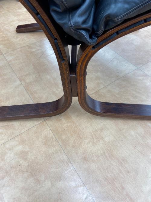 WESTNOFA FURNITURE ローバックチェア ブラック×ブラウン イングマール・レリング   192 レザー SIESTA