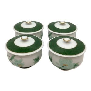 香蘭社 (コウランシャ) 蓋付湯呑揃え 三姉妹（桜・牡丹・百合）