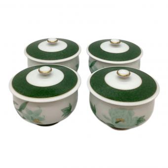 香蘭社 (コウランシャ) 蓋付湯呑揃え 三姉妹（桜・牡丹・百合）