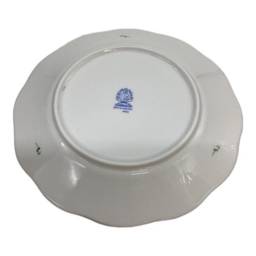 未使用保管品☆ヘレンド アポニーグリーン19cmプレート2枚 ヘレンド①アポニーグリーン 19cmプレート2枚