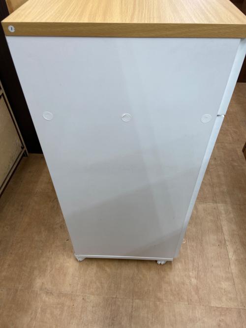 不二貿易 (フジボウエキ) レンジ台 ナチュラル×ホワイト 84 3枚扉