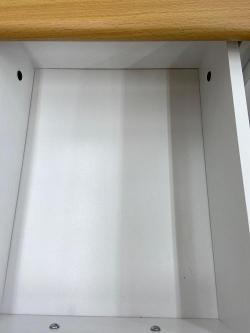 不二貿易 (フジボウエキ) レンジ台 ナチュラル×ホワイト 84 3枚扉